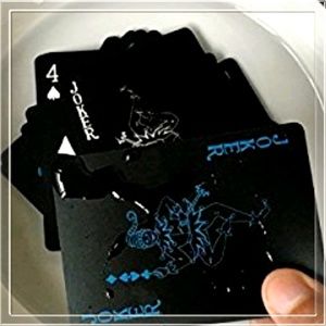 Waterproof black poker playing cards
